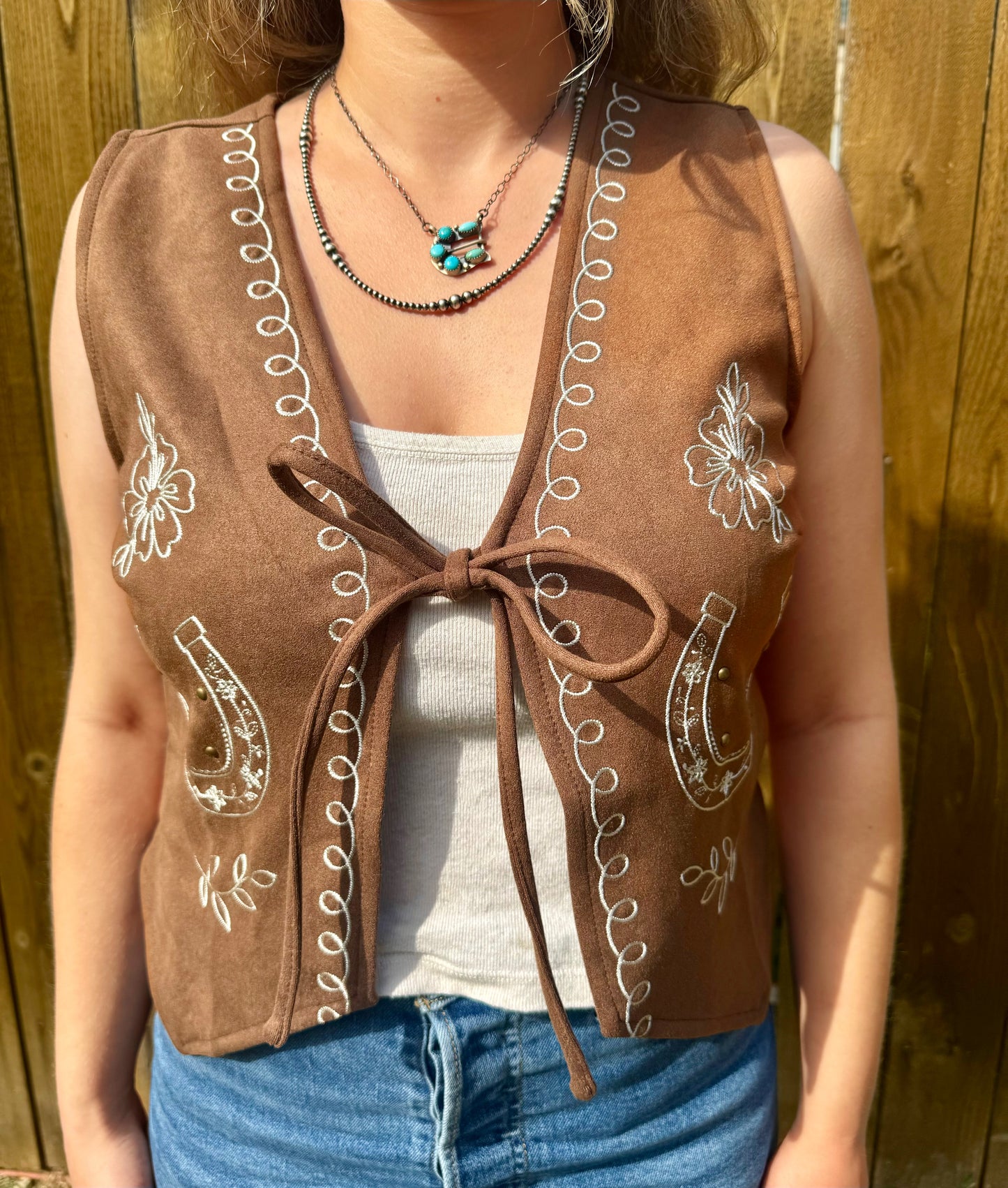 Horseshoe Suede Vest