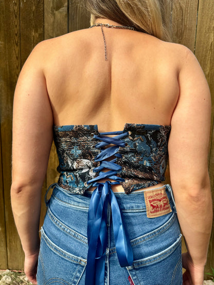 Horse Tapestry Strapless Top