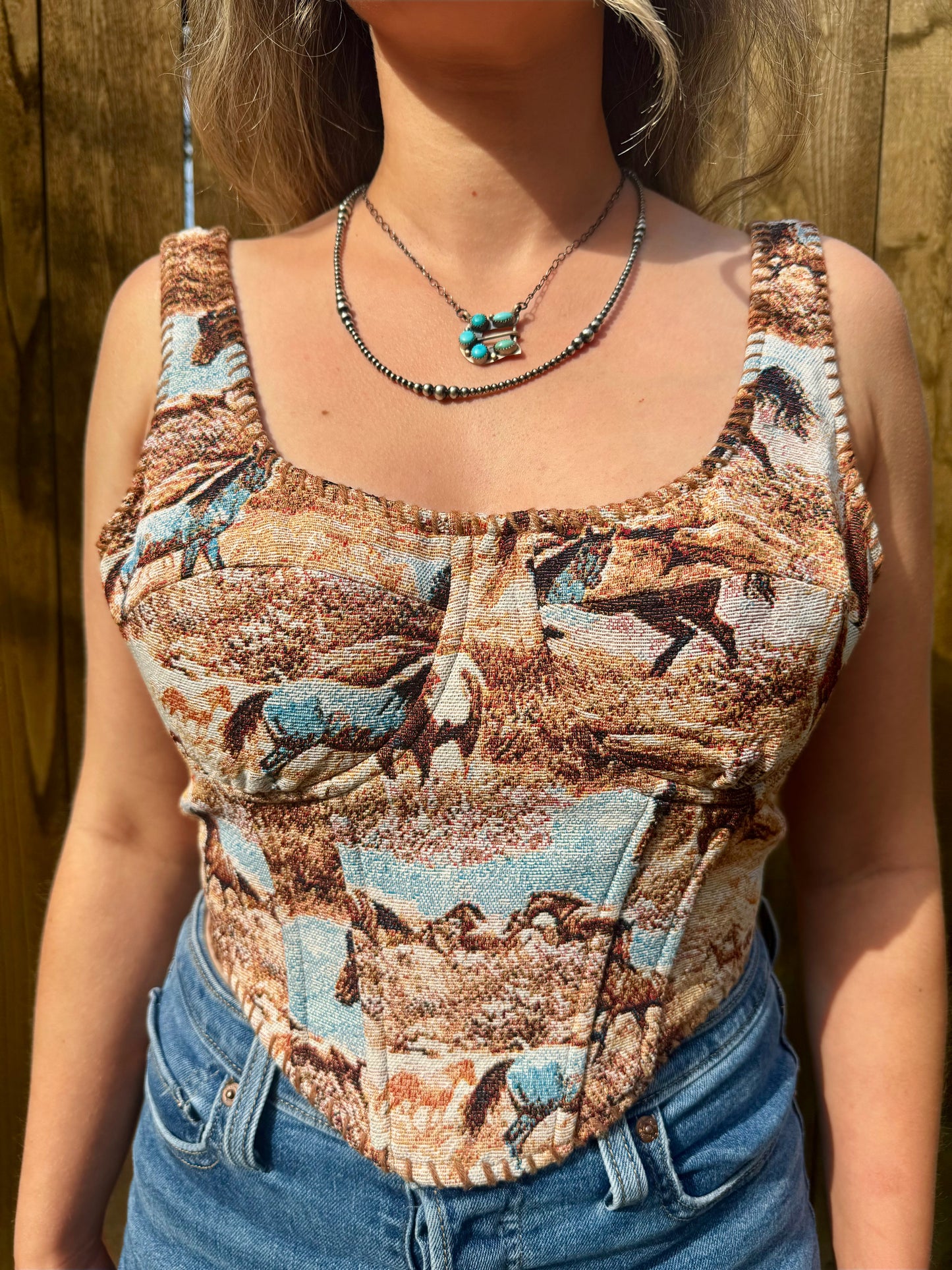 The Giddy Up Stitch Corset Top