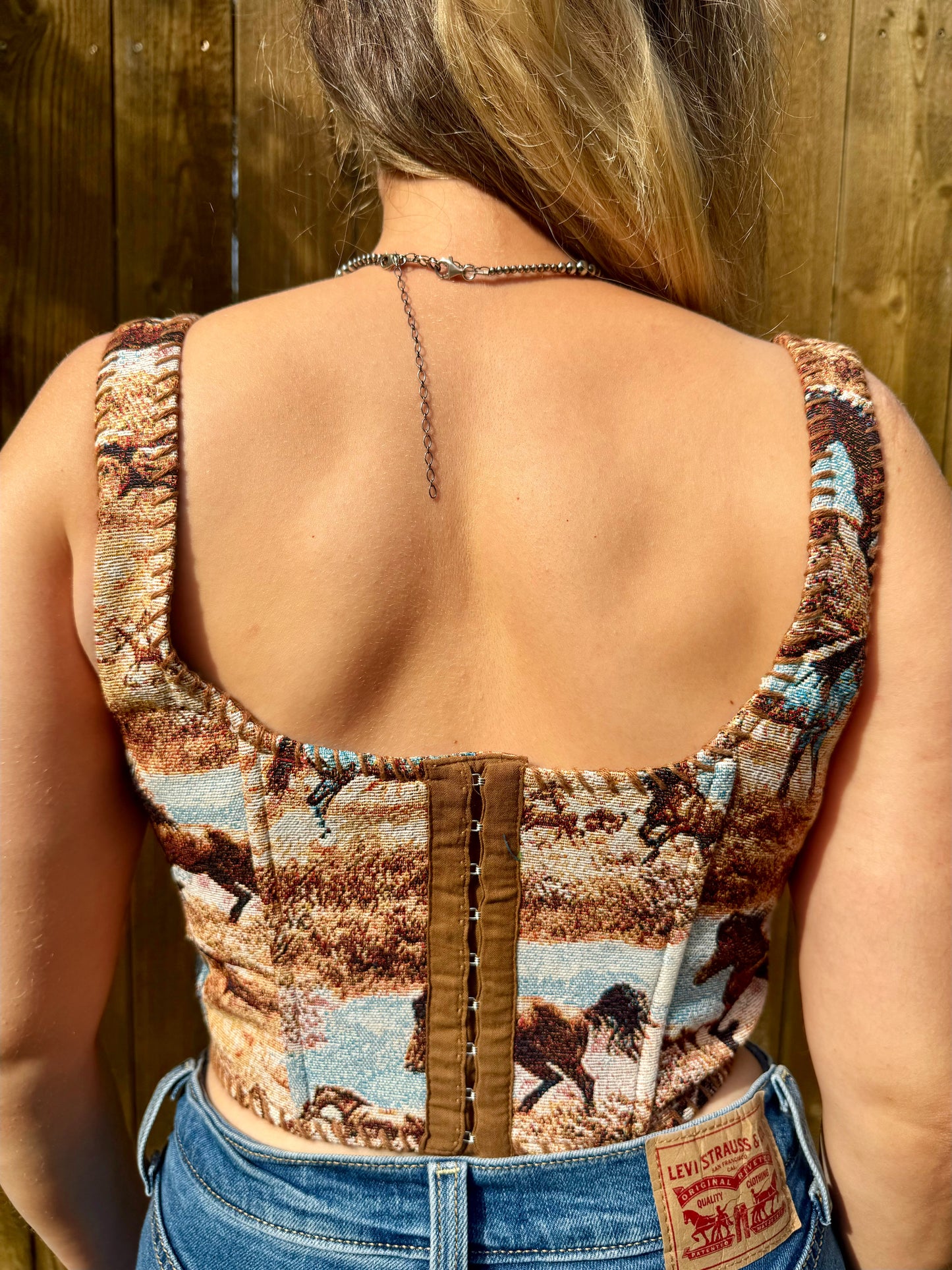 The Giddy Up Stitch Corset Top