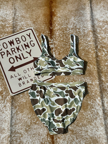 Green Duck Camo Bikini