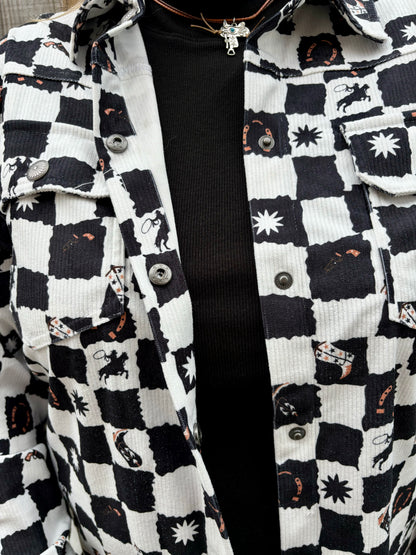 The Check Mate Charm Shacket