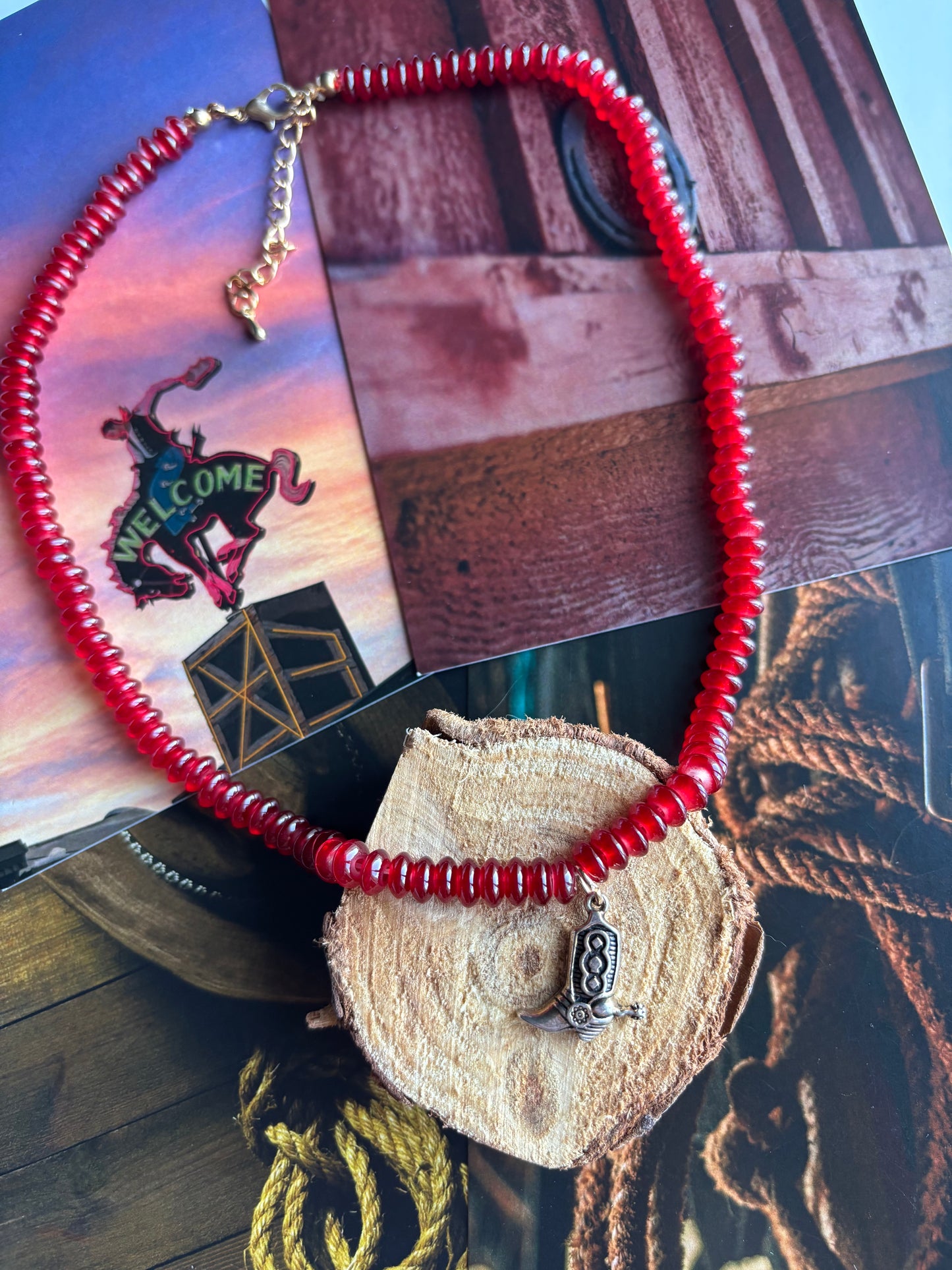 Red Boot Necklace